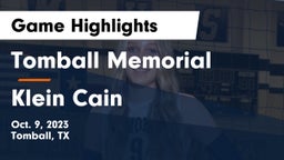 Tomball Memorial  vs Klein Cain  Game Highlights - Oct. 9, 2023