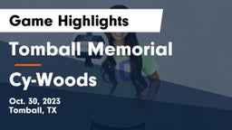 Tomball Memorial  vs Cy-Woods Game Highlights - Oct. 30, 2023