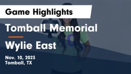 Tomball Memorial  vs Wylie East Game Highlights - Nov. 10, 2023