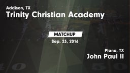 Matchup: Trinity Christian vs. John Paul II  2016