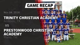 Recap: Trinity Christian Academy  vs. Prestonwood Christian Academy 2016