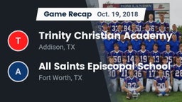 Recap: Trinity Christian Academy  vs. All Saints Episcopal School 2018