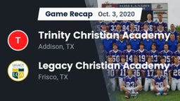 Recap: Trinity Christian Academy  vs. Legacy Christian Academy  2020