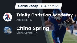 Recap: Trinity Christian Academy  vs. China Spring  2021