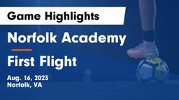 Norfolk Academy vs First Flight  Game Highlights - Aug. 16, 2023