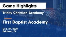 Trinity Christian Academy  vs First Baptist Academy Game Highlights - Dec. 29, 2020