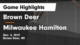 Brown Deer  vs Milwaukee Hamilton Game Highlights - Dec. 4, 2019