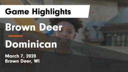 Brown Deer  vs Dominican Game Highlights - March 7, 2020