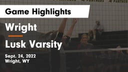 Wright  vs Lusk Varsity Game Highlights - Sept. 24, 2022