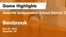 Amarillo Independent School District- Caprock  vs Benbrook  Game Highlights - Dec 01, 2016