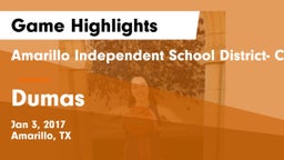 Amarillo Independent School District- Caprock  vs Dumas  Game Highlights - Jan 3, 2017