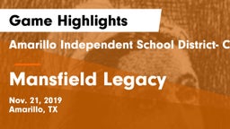 Amarillo Independent School District- Caprock  vs Mansfield Legacy  Game Highlights - Nov. 21, 2019