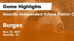 Amarillo Independent School District- Caprock  vs Burges  Game Highlights - Nov. 23, 2019