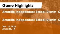 Amarillo Independent School District- Caprock  vs Amarillo Independent School District- Caprock  Game Highlights - Jan. 14, 2020