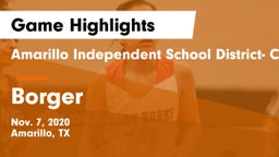 Amarillo Independent School District- Caprock  vs Borger  Game Highlights - Nov. 7, 2020