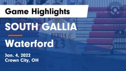 SOUTH GALLIA  vs Waterford  Game Highlights - Jan. 4, 2022