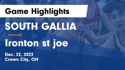 SOUTH GALLIA  vs Ironton st joe Game Highlights - Dec. 22, 2022