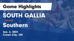 SOUTH GALLIA  vs Southern  Game Highlights - Jan. 6, 2023