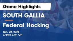 SOUTH GALLIA  vs Federal Hocking  Game Highlights - Jan. 20, 2023