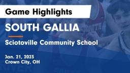 SOUTH GALLIA  vs Sciotoville Community School Game Highlights - Jan. 21, 2023