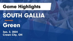 SOUTH GALLIA  vs Green  Game Highlights - Jan. 2, 2024