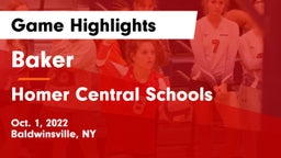 Baker  vs Homer Central Schools Game Highlights - Oct. 1, 2022