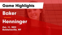 Baker  vs Henninger  Game Highlights - Oct. 11, 2022