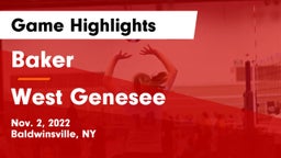 Baker  vs West Genesee  Game Highlights - Nov. 2, 2022