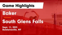 Baker  vs South Glens Falls  Game Highlights - Sept. 11, 2023