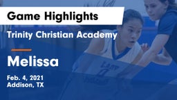 Trinity Christian Academy  vs Melissa  Game Highlights - Feb. 4, 2021