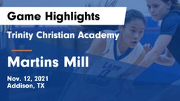 Trinity Christian Academy  vs Martins Mill Game Highlights - Nov. 12, 2021