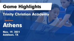 Trinity Christian Academy  vs Athens  Game Highlights - Nov. 19, 2021