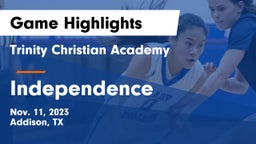 Trinity Christian Academy  vs Independence  Game Highlights - Nov. 11, 2023