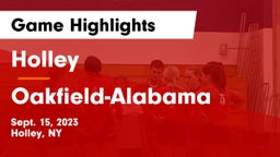 Holley  vs Oakfield-Alabama  Game Highlights - Sept. 15, 2023