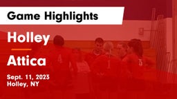 Holley  vs Attica  Game Highlights - Sept. 11, 2023