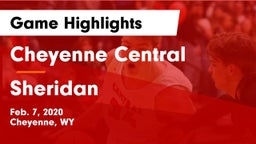 Cheyenne Central  vs Sheridan  Game Highlights - Feb. 7, 2020