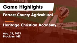Forrest County Agricultural  vs Heritage Christian Academy Game Highlights - Aug. 24, 2023