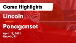 Lincoln  vs Ponaganset Game Highlights - April 12, 2022