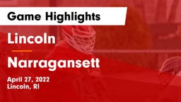 Lincoln  vs Narragansett Game Highlights - April 27, 2022