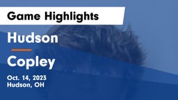 Hudson  vs Copley  Game Highlights - Oct. 14, 2023