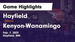 Hayfield  vs Kenyon-Wanamingo  Game Highlights - Feb. 7, 2023