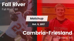Matchup: Fall River High vs. Cambria-Friesland  2017