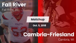 Matchup: Fall River High vs. Cambria-Friesland  2018