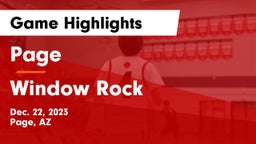 Page  vs Window Rock  Game Highlights - Dec. 22, 2023