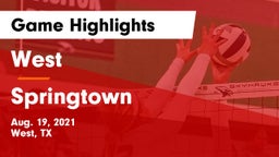 West  vs Springtown  Game Highlights - Aug. 19, 2021