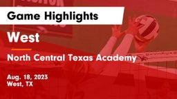West  vs North Central Texas Academy Game Highlights - Aug. 18, 2023
