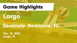 Largo  vs Seminole -Seminole, FL Game Highlights - Oct. 10, 2022