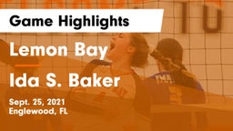 Lemon Bay  vs Ida S. Baker  Game Highlights - Sept. 25, 2021