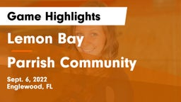 Lemon Bay  vs Parrish Community  Game Highlights - Sept. 6, 2022