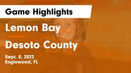 Lemon Bay  vs Desoto County  Game Highlights - Sept. 8, 2022